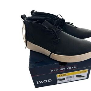 Izod Men’s Black Chukka Boots with Cream Sole
